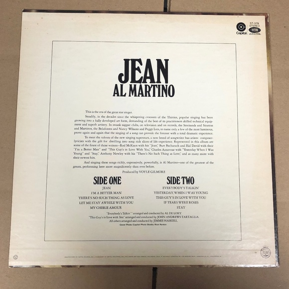 Al Martino Capitol Records LP Album - Jean - Picture 2 of 10